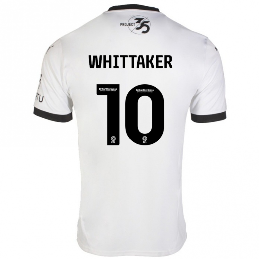 Kids Football Morgan Whittaker #10 White Black Away Jersey 2024/25 T-Shirt Australia