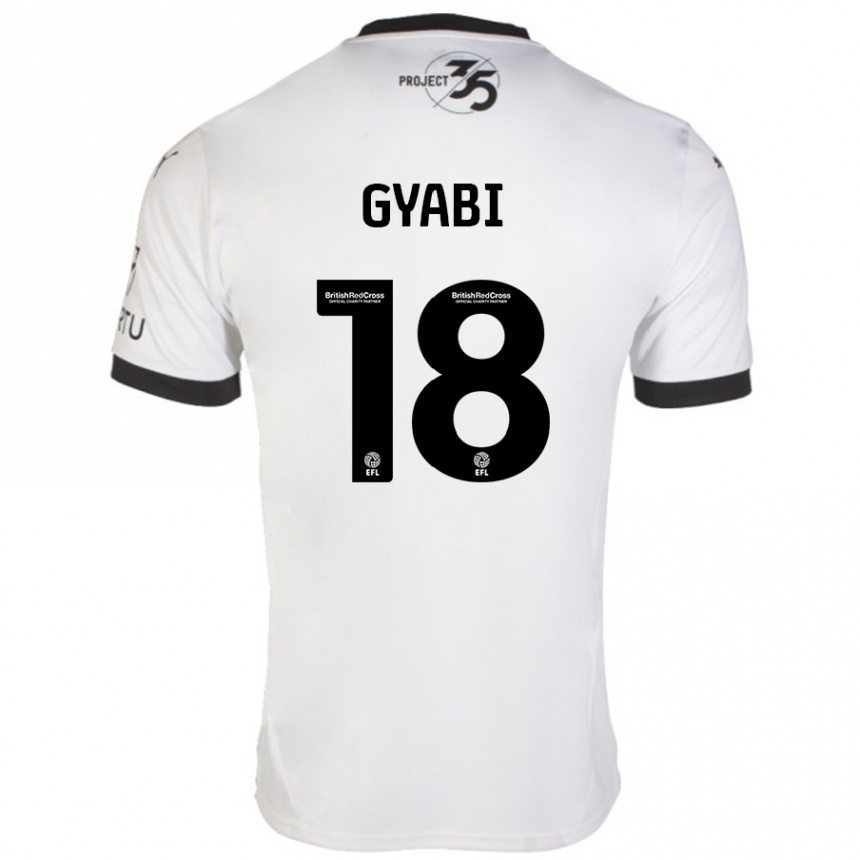 Kids Football Darko Gyabi #18 White Black Away Jersey 2024/25 T-Shirt Australia