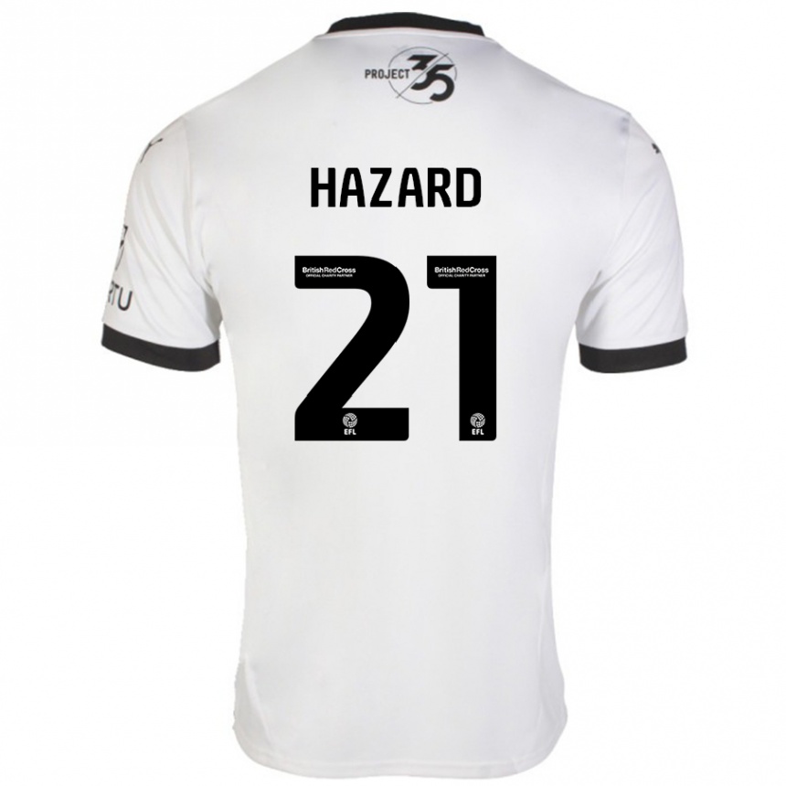 Kids Football Conor Hazard #21 White Black Away Jersey 2024/25 T-Shirt Australia