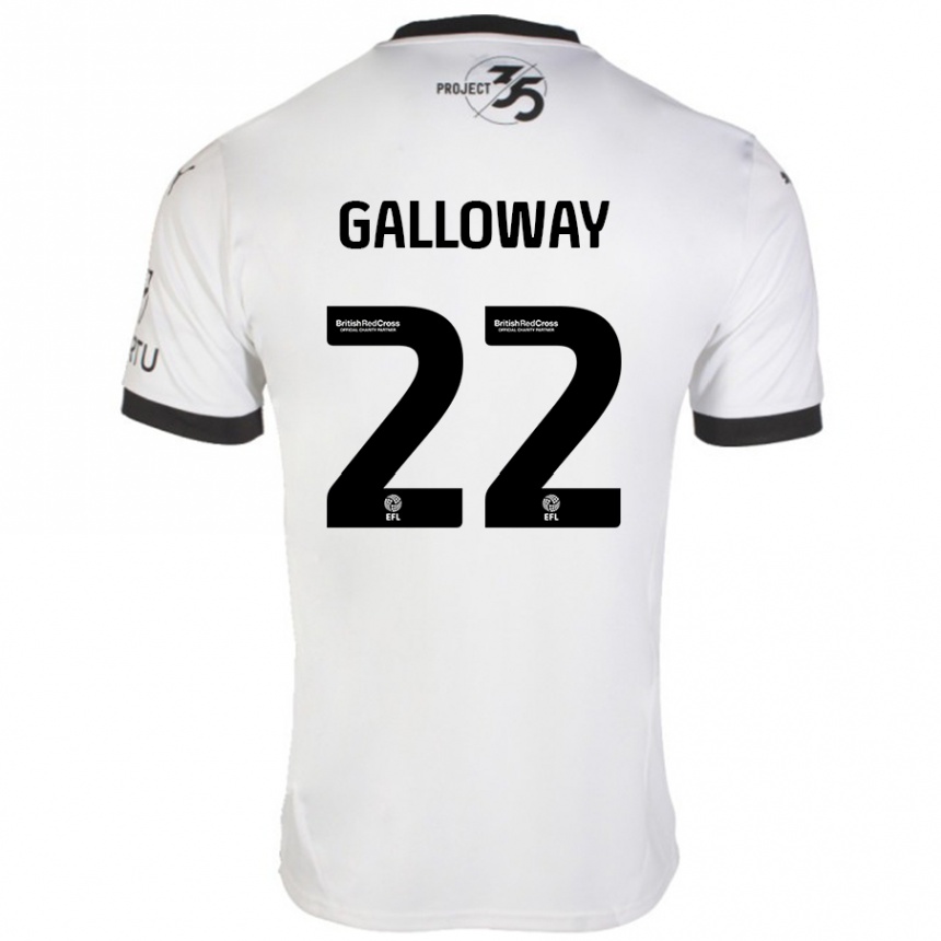 Kids Football Brendan Galloway #22 White Black Away Jersey 2024/25 T-Shirt Australia