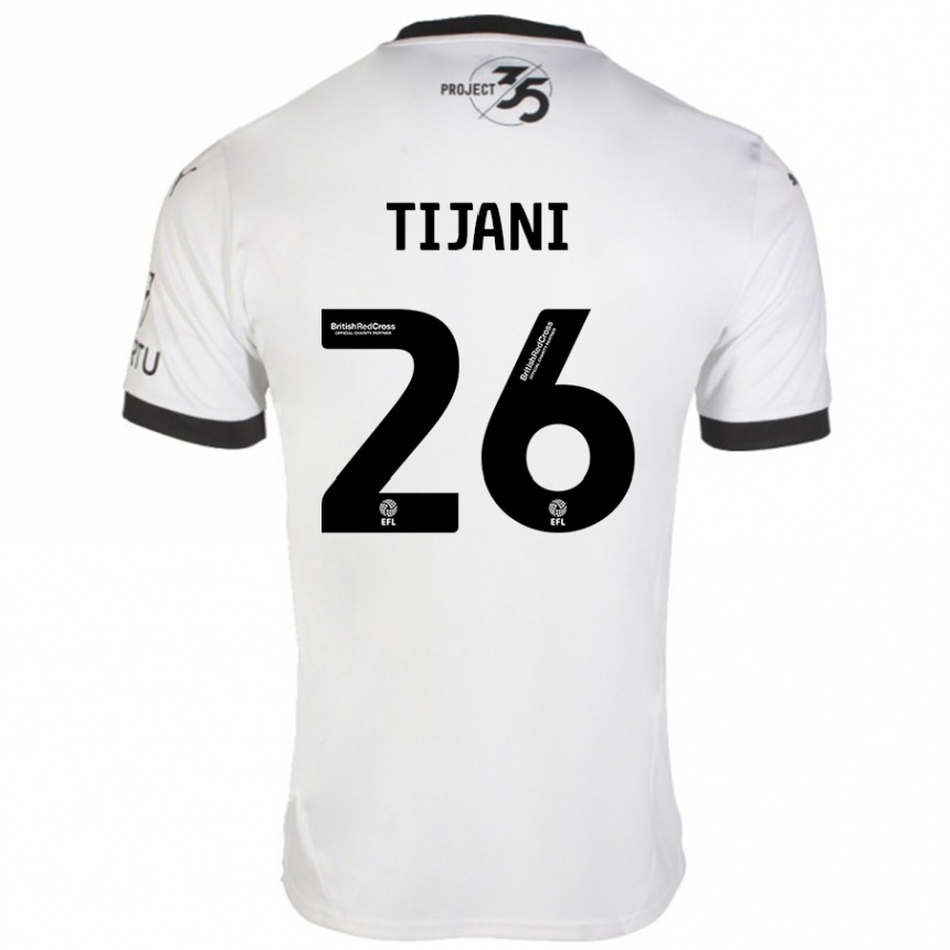 Kids Football Muhamed Tijani #26 White Black Away Jersey 2024/25 T-Shirt Australia