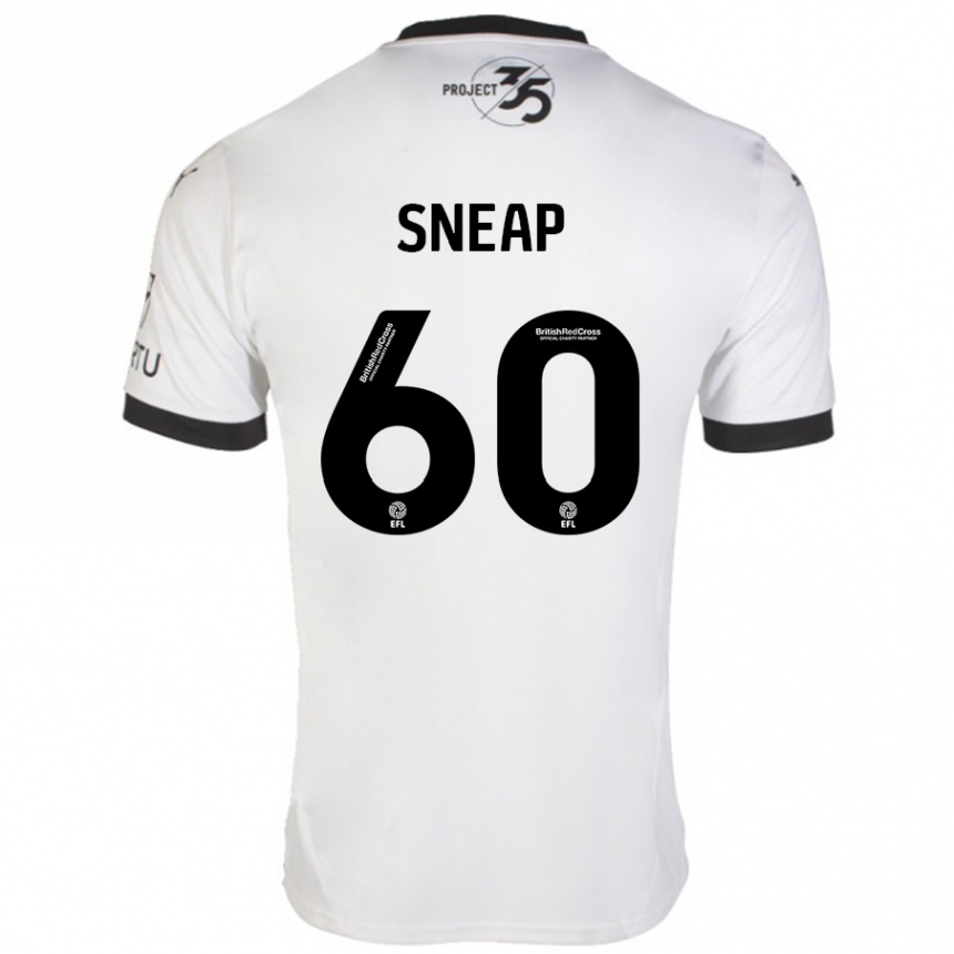 Kids Football Harley Sneap #60 White Black Away Jersey 2024/25 T-Shirt Australia