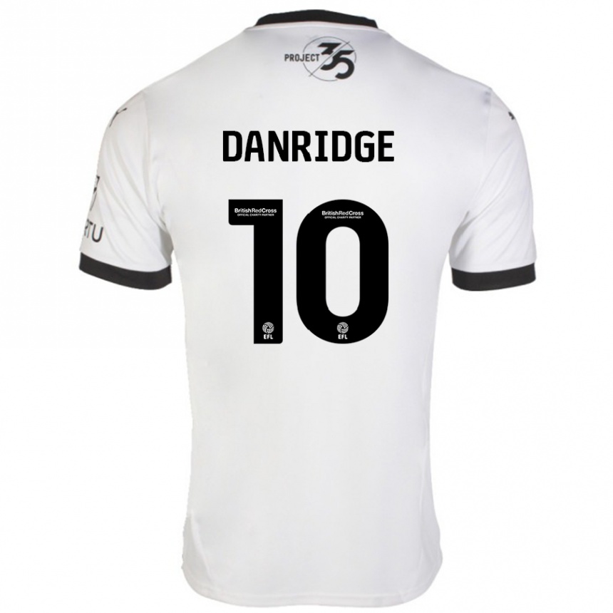 Kids Football Rebecca Danridge #10 White Black Away Jersey 2024/25 T-Shirt Australia