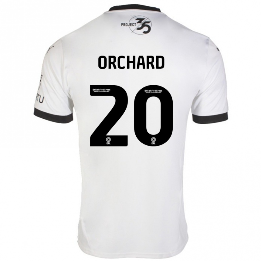 Kids Football Fern Orchard #20 White Black Away Jersey 2024/25 T-Shirt Australia