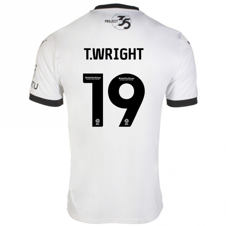 Kids Football Tyreik Wright #19 White Black Away Jersey 2024/25 T-Shirt Australia