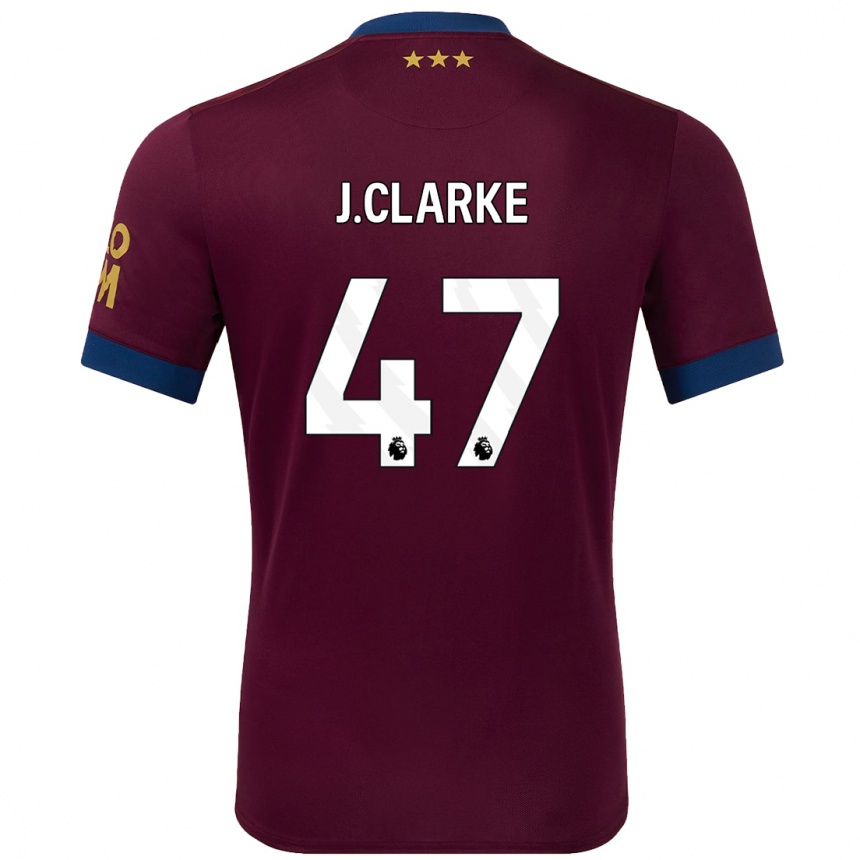 Kids Football Jack Clarke #47 Brown Away Jersey 2024/25 T-Shirt Australia