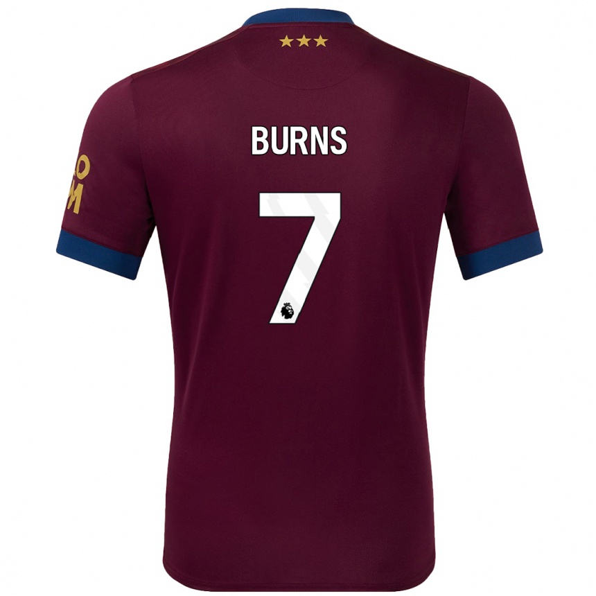 Kids Football Wes Burns #7 Brown Away Jersey 2024/25 T-Shirt Australia