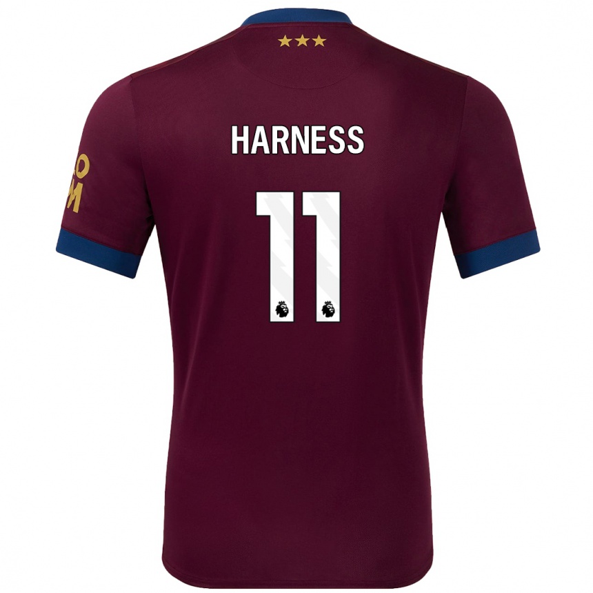 Kids Football Marcus Harness #11 Brown Away Jersey 2024/25 T-Shirt Australia