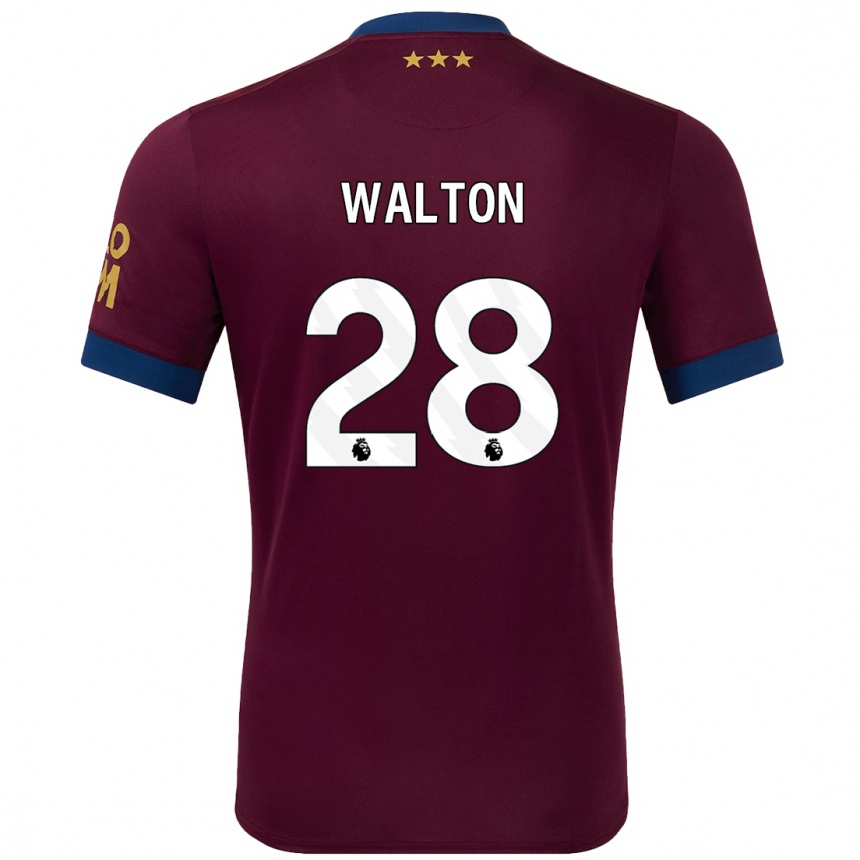 Kids Football Christian Walton #28 Brown Away Jersey 2024/25 T-Shirt Australia