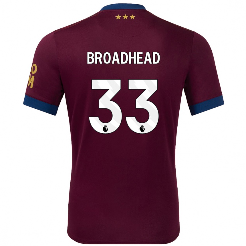 Kids Football Nathan Broadhead #33 Brown Away Jersey 2024/25 T-Shirt Australia