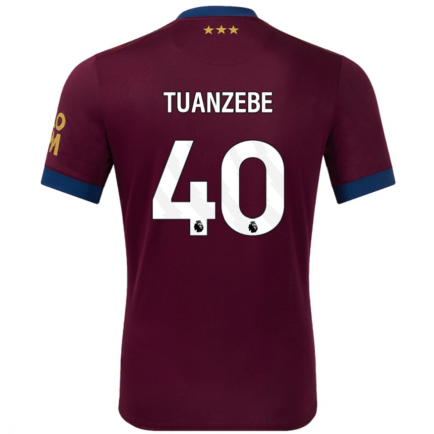 Kids Football Axel Tuanzebe #40 Brown Away Jersey 2024/25 T-Shirt Australia