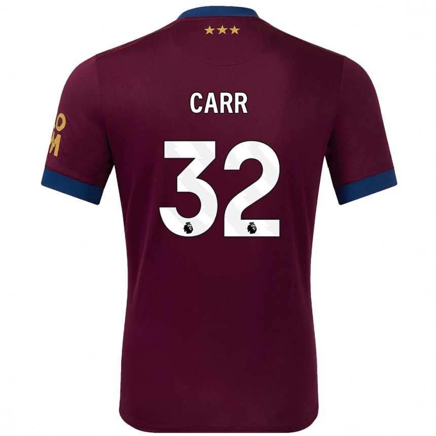 Kids Football Ryan Carr #32 Brown Away Jersey 2024/25 T-Shirt Australia