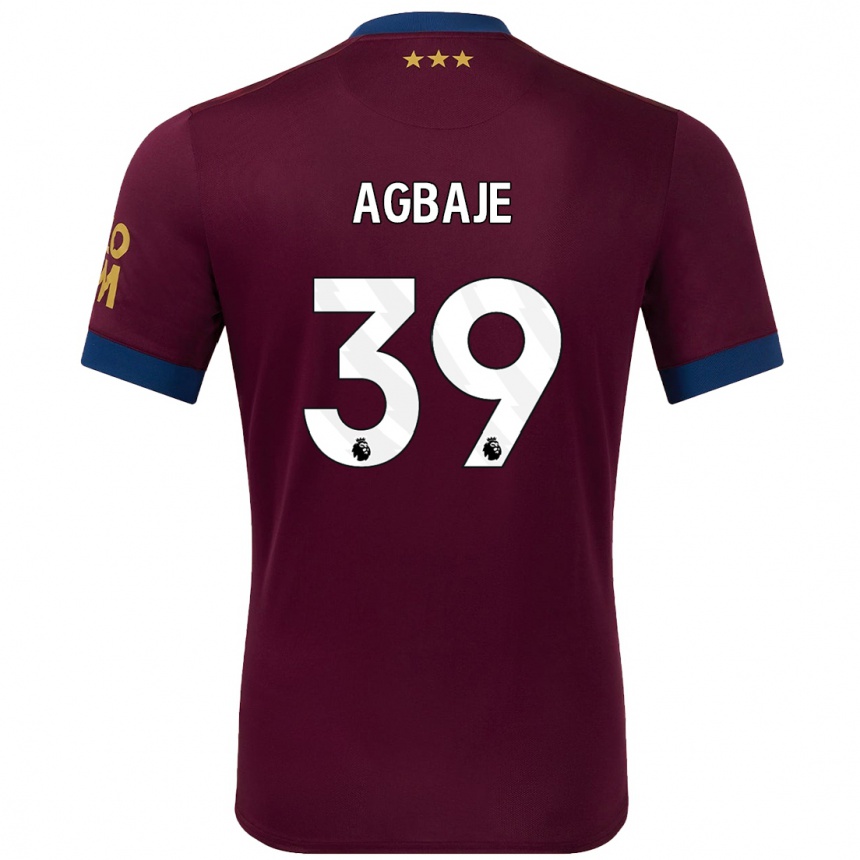 Kids Football Edwin Agbaje #39 Brown Away Jersey 2024/25 T-Shirt Australia