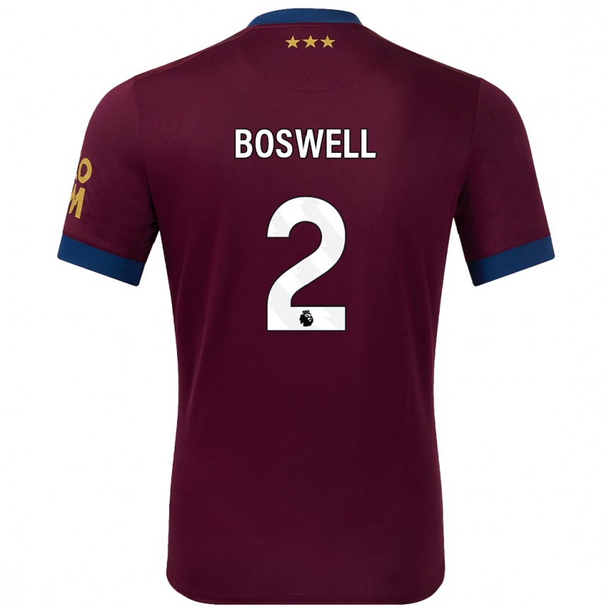 Kids Football Maria Boswell #2 Brown Away Jersey 2024/25 T-Shirt Australia