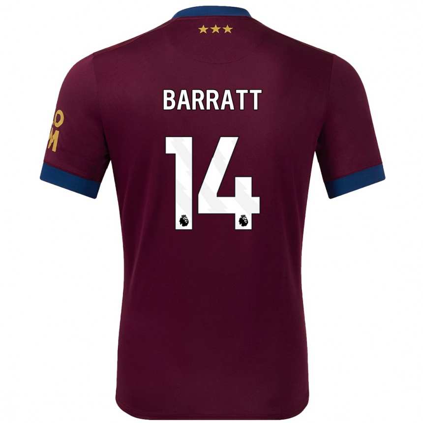 Kids Football Zoe Barratt #14 Brown Away Jersey 2024/25 T-Shirt Australia