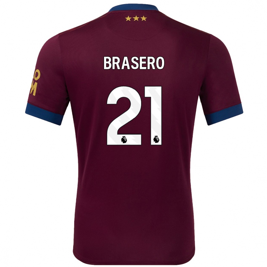 Kids Football Sarah Brasero-Carreira #21 Brown Away Jersey 2024/25 T-Shirt Australia