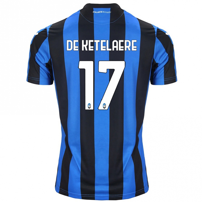 Men Football Charles De Ketelaere #17 Blue Black Home Jersey 2024/25 T-Shirt Australia