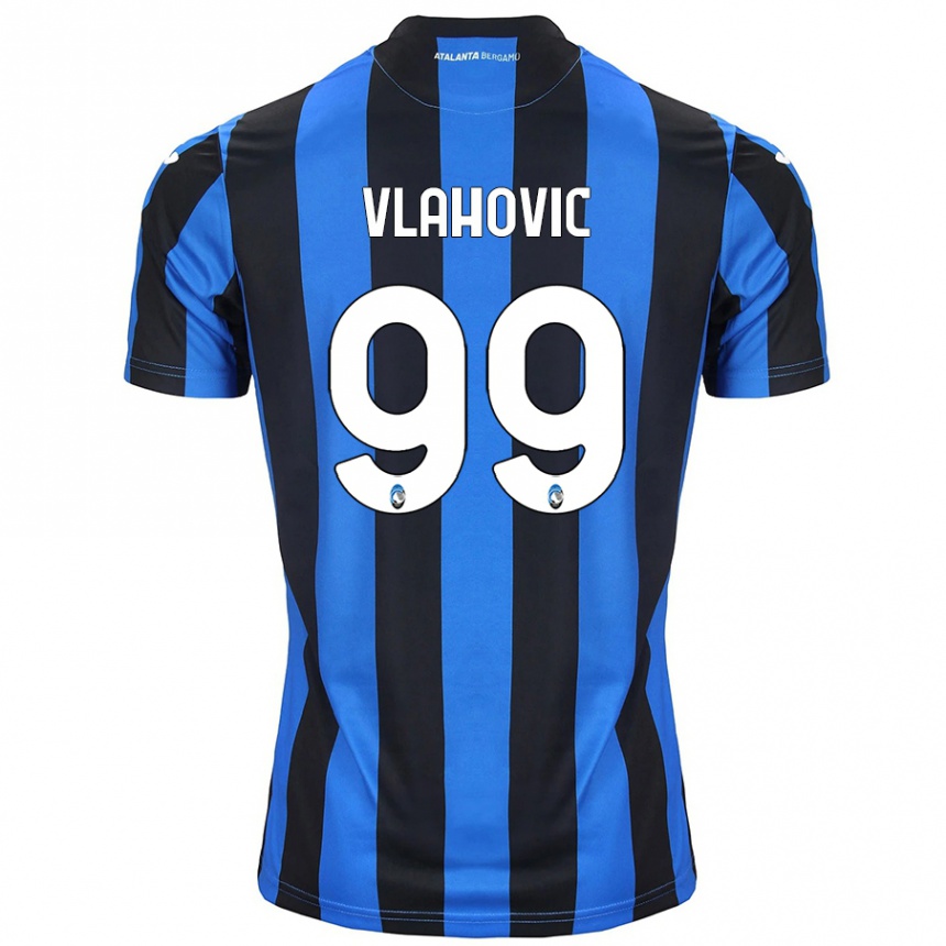 Men Football Vanja Vlahovic #99 Blue Black Home Jersey 2024/25 T-Shirt Australia