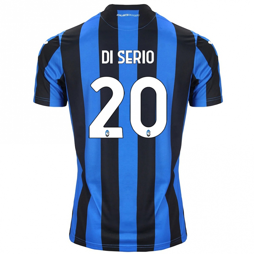 Men Football Giuseppe Di Serio #20 Blue Black Home Jersey 2024/25 T-Shirt Australia