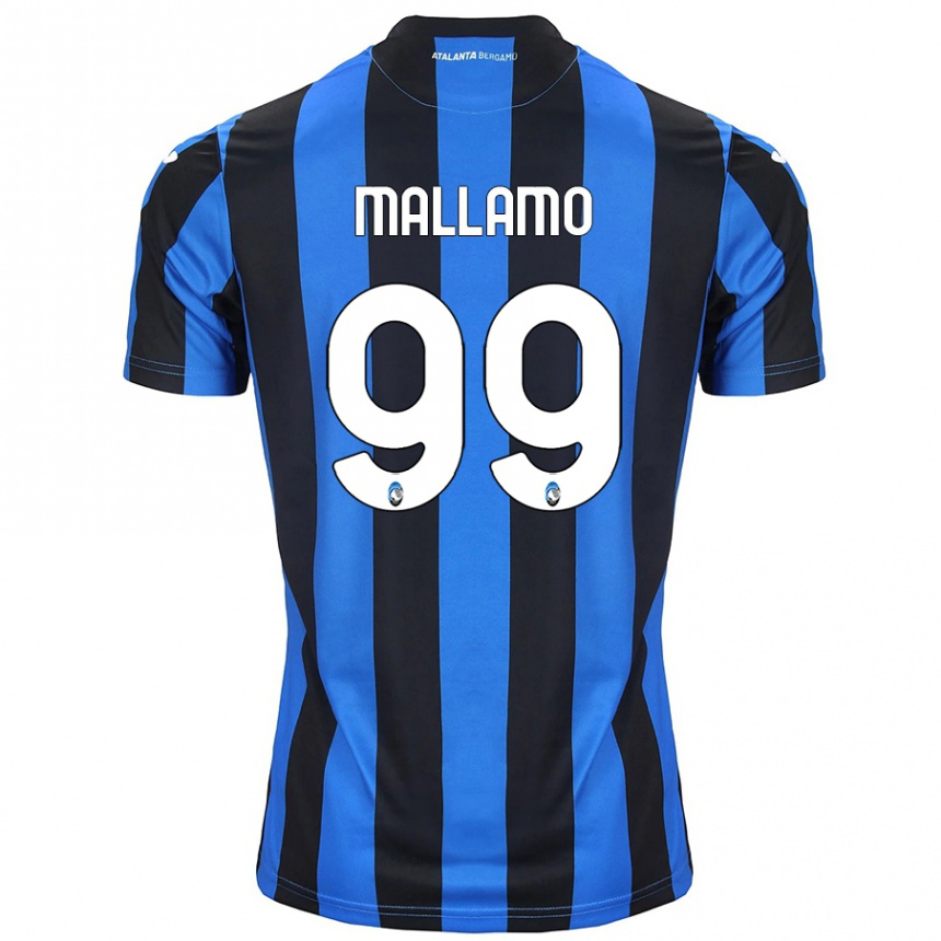 Men Football Alessandro Mallamo #99 Blue Black Home Jersey 2024/25 T-Shirt Australia