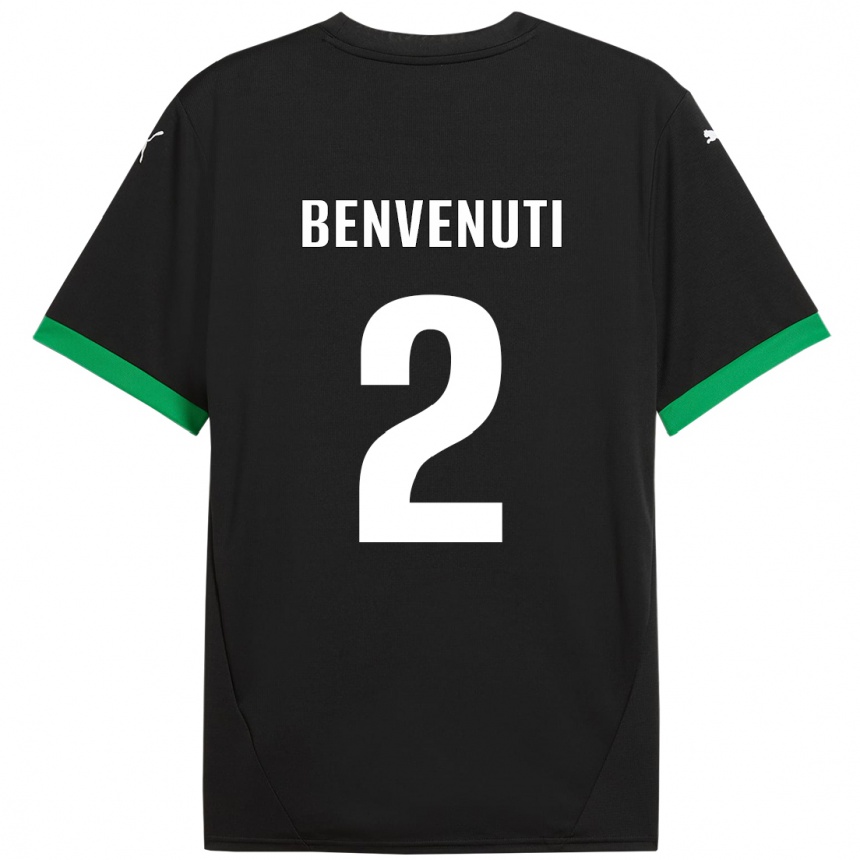 Men Football Giacomo Benvenuti #2 Black Dark Green Home Jersey 2024/25 T-Shirt Australia