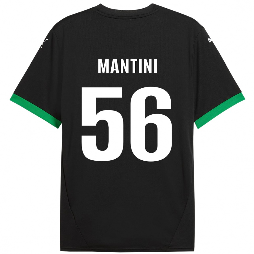 Men Football Raffaele Mantini #56 Black Dark Green Home Jersey 2024/25 T-Shirt Australia