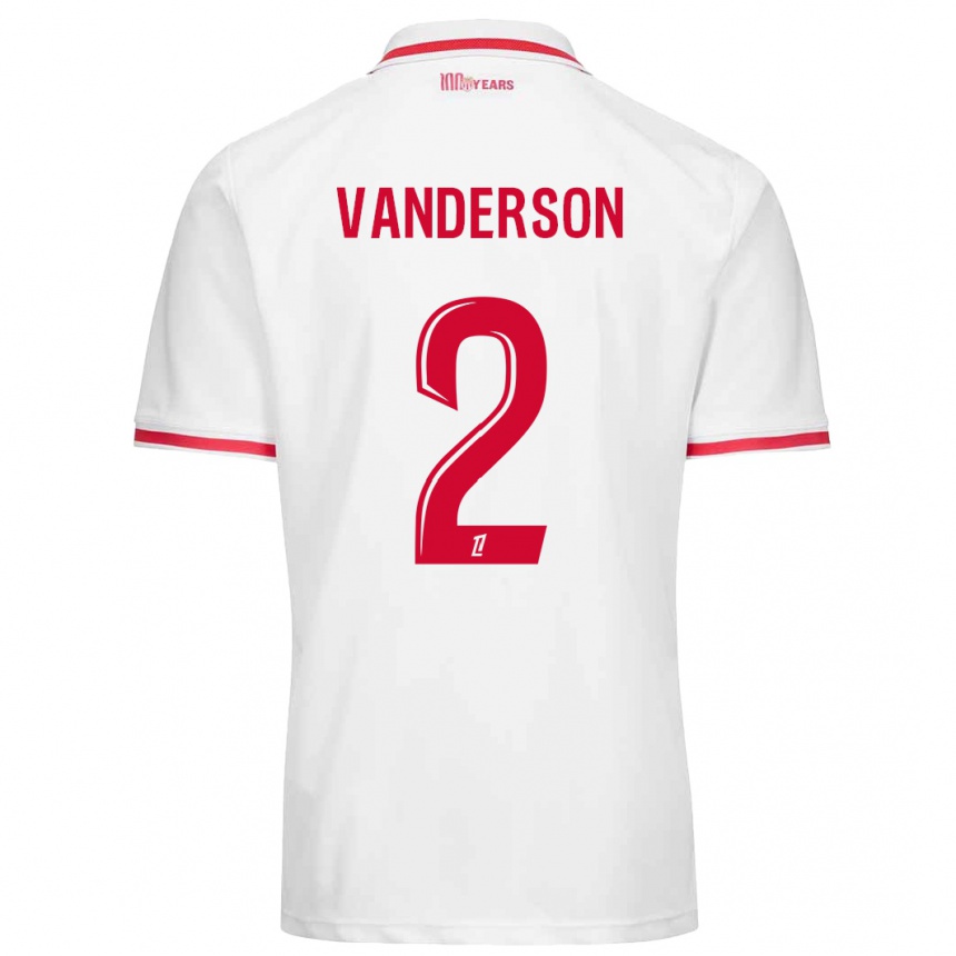 Men Football Vanderson #2 White Red Home Jersey 2024/25 T-Shirt Australia