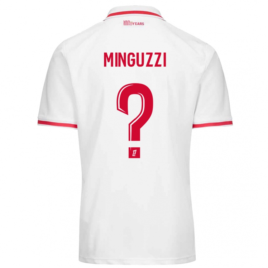 Men Football Matteo Minguzzi #0 White Red Home Jersey 2024/25 T-Shirt Australia