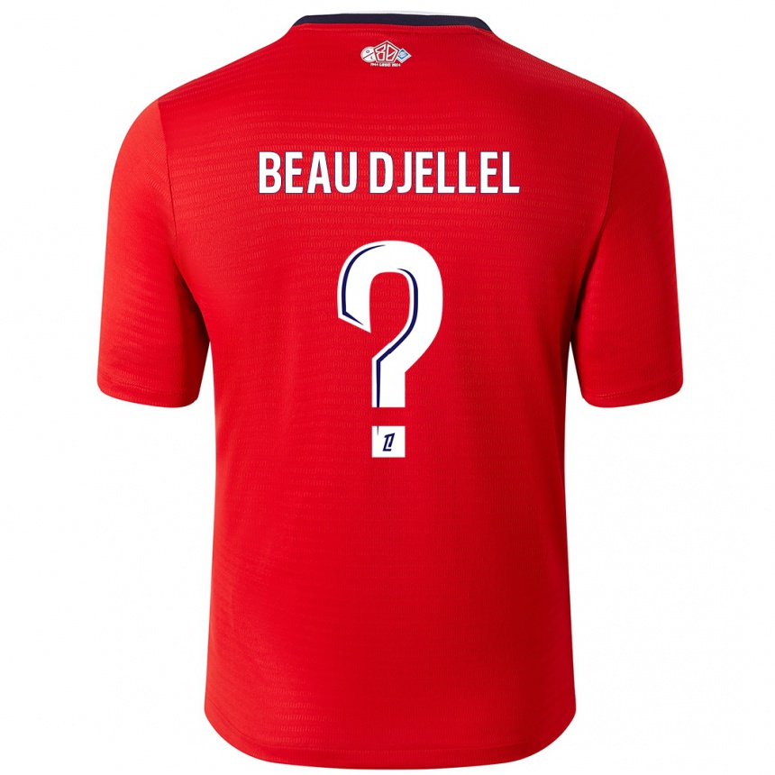 Men Football Yanis Beau Djellel #0 Red White Home Jersey 2024/25 T-Shirt Australia