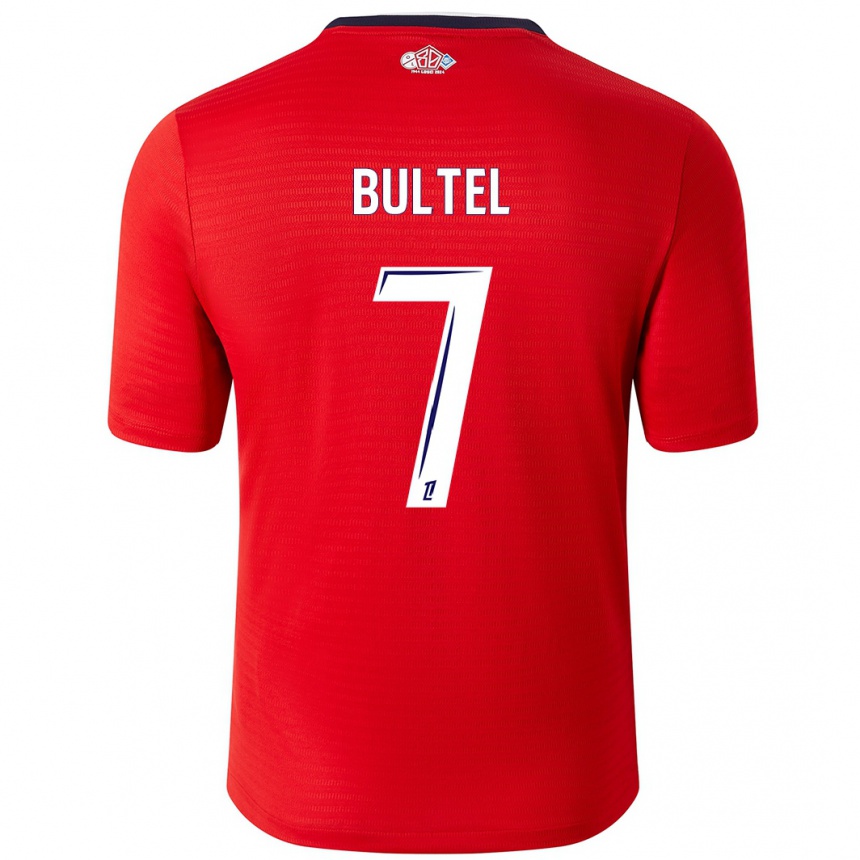 Men Football Ludivine Bultel #7 Red White Home Jersey 2024/25 T-Shirt Australia