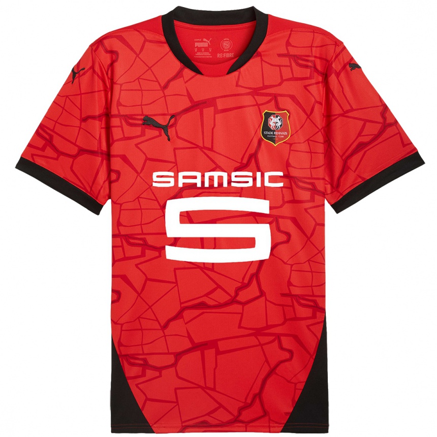 Men Football Your Name #0 Red Black Home Jersey 2024/25 T-Shirt Australia