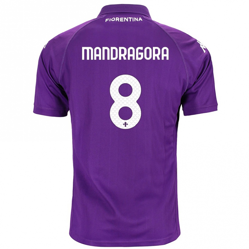 Men Football Rolando Mandragora #8 Purple Home Jersey 2024/25 T-Shirt Australia