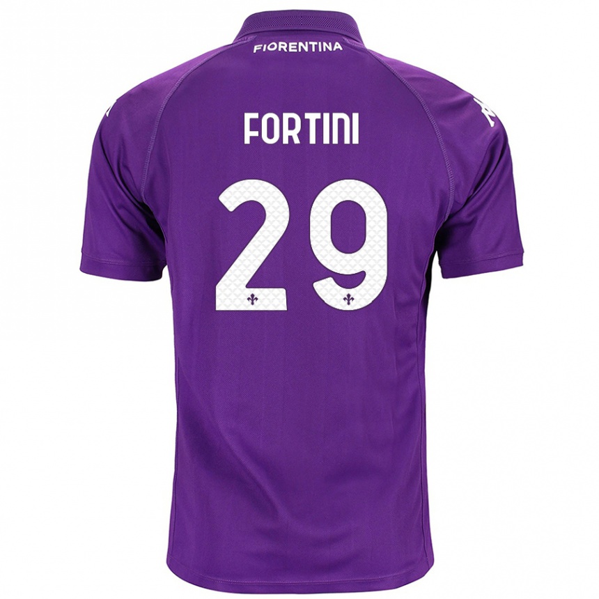 Men Football Niccolò Fortini #29 Purple Home Jersey 2024/25 T-Shirt Australia