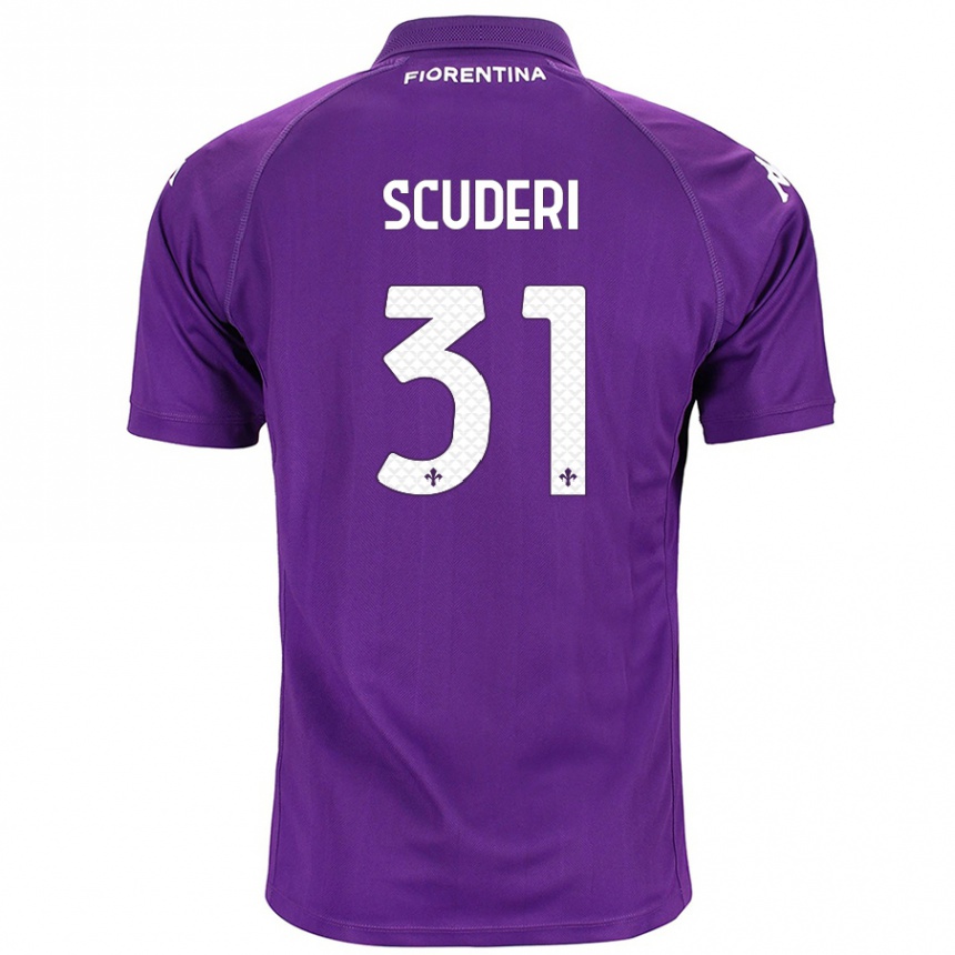 Men Football Giulio Scuderi #31 Purple Home Jersey 2024/25 T-Shirt Australia