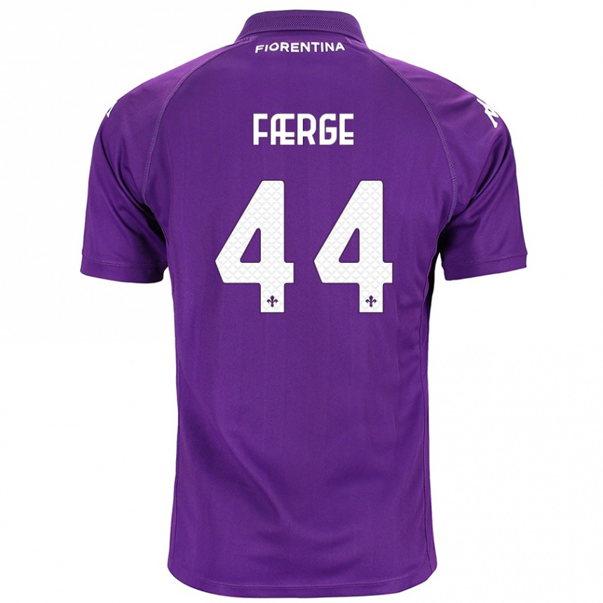 Men Football Emma Færge #44 Purple Home Jersey 2024/25 T-Shirt Australia