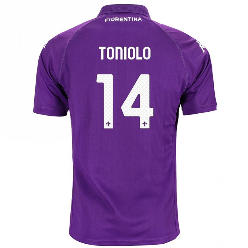 Men Football Martina Toniolo #14 Purple Home Jersey 2024/25 T-Shirt Australia