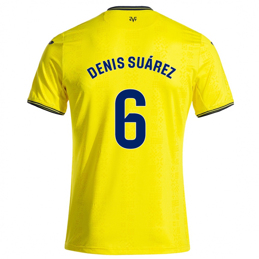 Men Football Denis Suárez #6 Yellow Black Home Jersey 2024/25 T-Shirt Australia