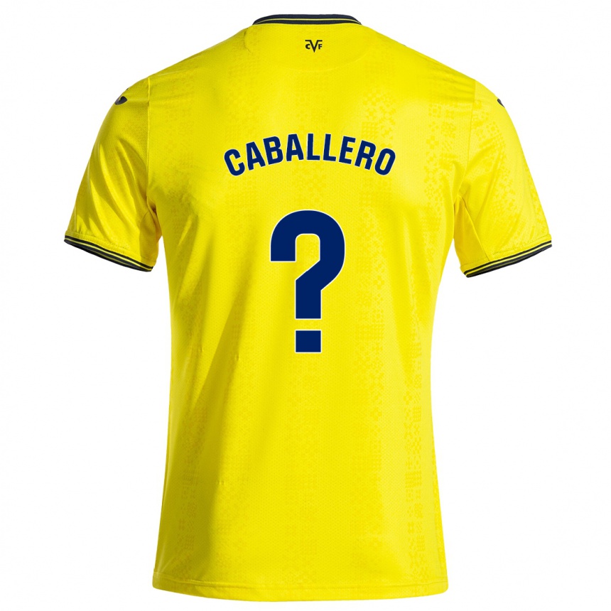 Men Football Jesús Caballero #0 Yellow Black Home Jersey 2024/25 T-Shirt Australia