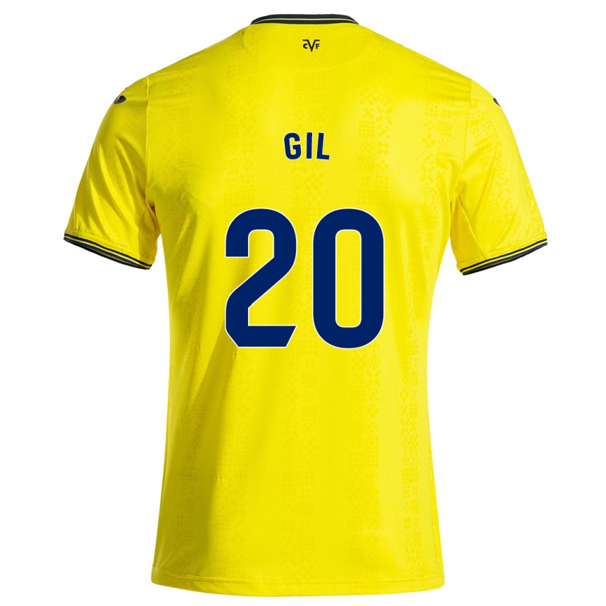 Men Football Mario Gil #20 Yellow Black Home Jersey 2024/25 T-Shirt Australia