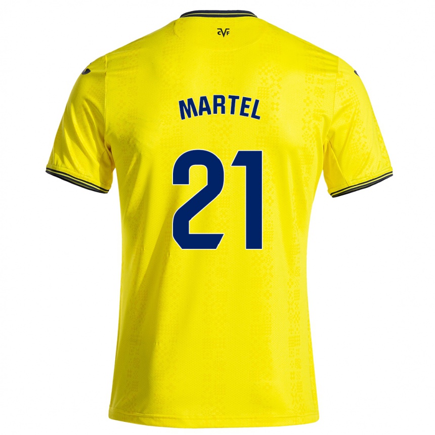 Men Football Kevin Martel #21 Yellow Black Home Jersey 2024/25 T-Shirt Australia