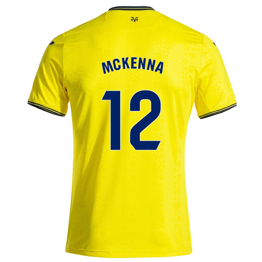 Men Football Kayla Mckenna #12 Yellow Black Home Jersey 2024/25 T-Shirt Australia