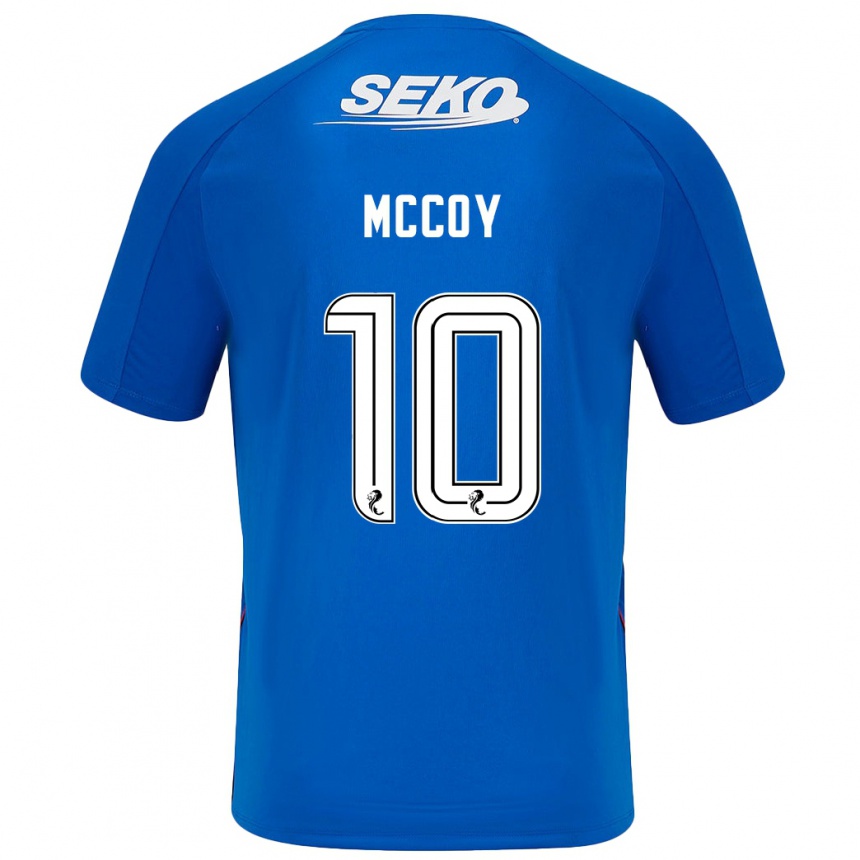 Men Football Kayla Mccoy #10 Dark Blue Home Jersey 2024/25 T-Shirt Australia