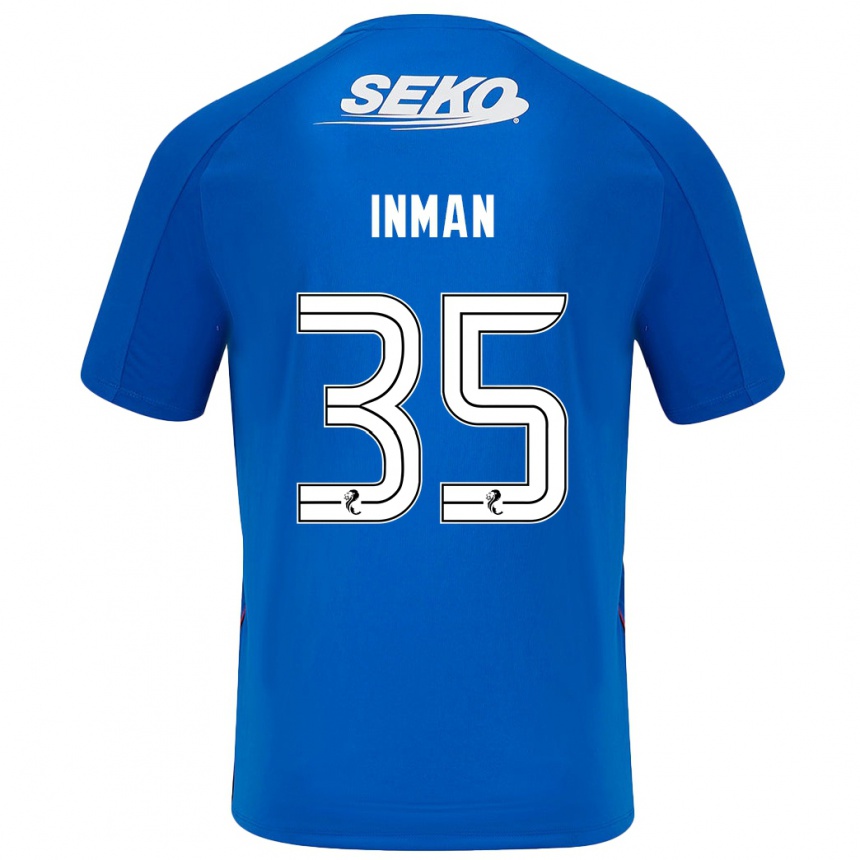 Men Football Lucy Inman #35 Dark Blue Home Jersey 2024/25 T-Shirt Australia