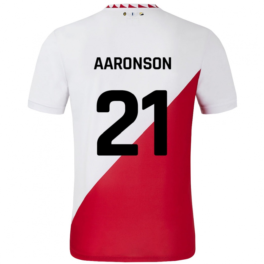 Men Football Paxten Aaronson #21 White Red Home Jersey 2024/25 T-Shirt Australia