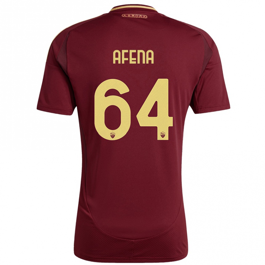 Men Football Felix Afena-Gyan #64 Red Brown Gold Home Jersey 2024/25 T-Shirt Australia