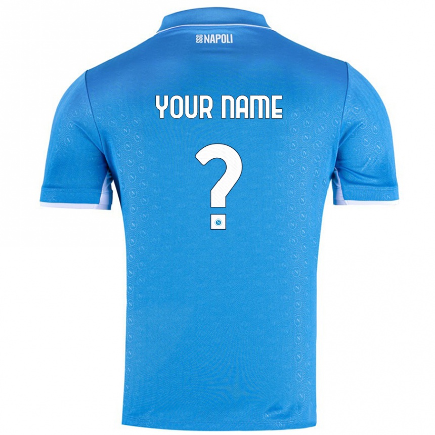 Men Football Your Name #0 Sky Blue Home Jersey 2024/25 T-Shirt Australia