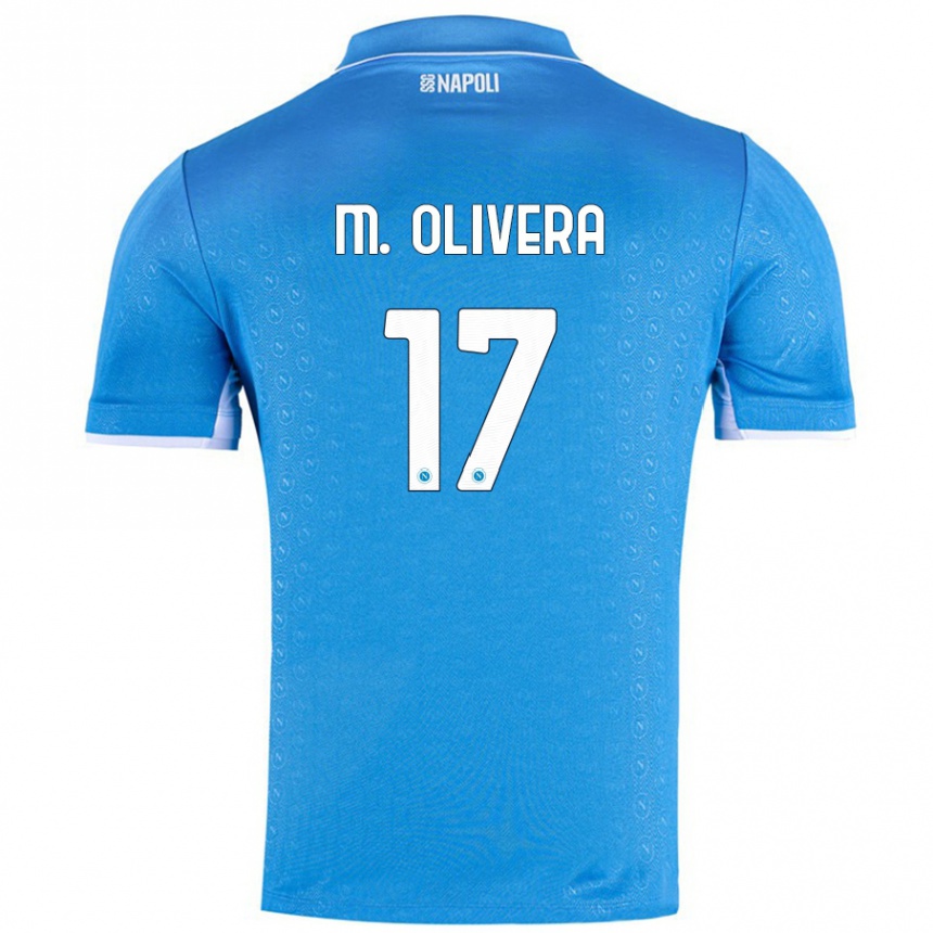 Men Football Mathias Olivera #17 Sky Blue Home Jersey 2024/25 T-Shirt Australia