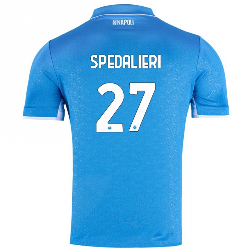 Men Football Johnatan Andrea Spedalieri #27 Sky Blue Home Jersey 2024/25 T-Shirt Australia