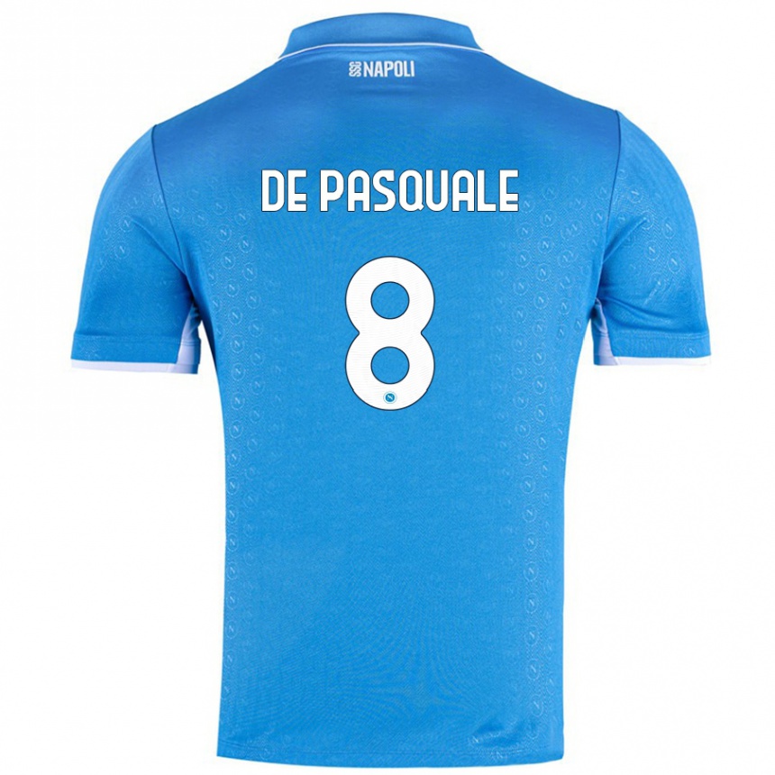 Men Football Dylan De Pasquale #8 Sky Blue Home Jersey 2024/25 T-Shirt Australia