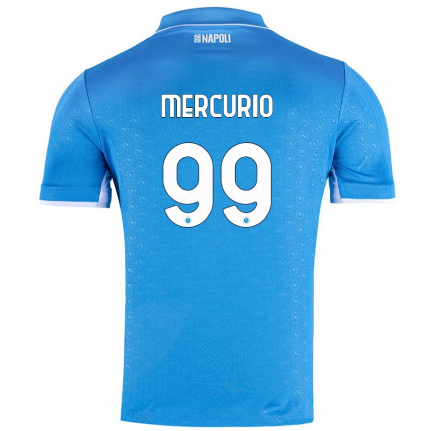 Men Football Giovanni Mercurio #99 Sky Blue Home Jersey 2024/25 T-Shirt Australia